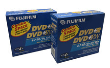 Lot of 2 Fujifilm Combo 5 Packs DVD+RW DVD+R Discs For Data & Video 4.7 GB NEW picture