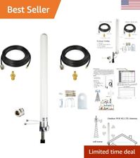 Dual Mimo Outdoor Antenna-4G LTE WiFi Omni-Directional-2x12dBi Gain-2pcs Cable picture