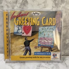 Instant Greeting Card SoftKey -CD ROM Windows 3.1 & 95  picture