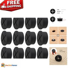 12-Pack 1-Inch Flexible Silicone Desk Grommets for Elegant Cord Management picture