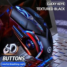 Wireless Gaming Mouse Silent RGB Rechargeable LED Optical USB Mouse picture
