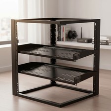 Vented 1U Server Rack Shelf - 2PCS, Ideal for Organizing 19
