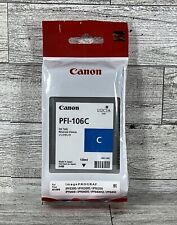 Genuine OEM Canon PFI-106C Cyan Ink Tank Expired 06/2021 New In Package picture