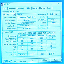 K6VDX7-MIE Kingston 8GB 1RX8 PC4-3200AA 3200Mhz SO-DIMM Laptop/Mini Memory picture
