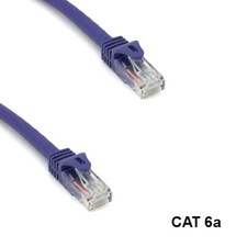 KNTK Purple 100ft Cat6a UTP Patch Cable 24AWG Panel Router Ethernet RJ45 Network picture