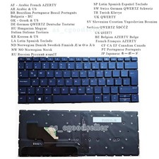 New for HP Elite dragonfly G1, G2, Max Keyboard BACKLIT , no Frame , Blue picture