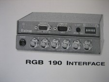 Extron Electronics  RGB 190 Interface User's Guide  - FREE US SHIP picture