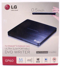 LG GP60NB50 Ultra Slim Portable DVD Writer Mac Windows Black - New picture