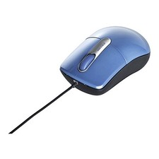 Buffalo BUFFALO Wired Optical Mouse Quiet 3 Buttons Medium Blue BSMOU27SMBL picture