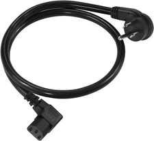 2FT 90Degree Computer Power Cord - Flat Plug to Right Angle IEC C13 Power Cord,U picture