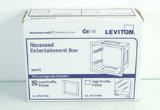 Leviton 47617-REB Recessed Entertainment Box Includes Low Profile Frame White picture