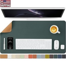 Eco-Friendly Cork PU Leather Dual-Sided Desk Mat Office Home Organization Green picture