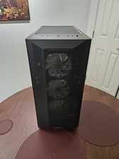 Lian Li Black Mid Tower Case Tempered Glass Side Panel USB Audio Ports picture