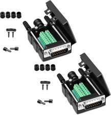 DB15 Solderless Serial to 15-pin Port Terminal Male Adapter Connector Breakout B picture