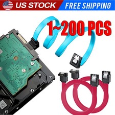 SATAIII Cable 6Gbps 90Degree Right Angle Locking Latch 18 Inches for HDD SSD LOT picture