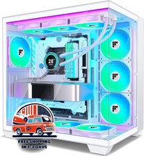 Caja de PC Ventilador ARGB PWM de 7 pines preinstalado con tipo C, color blanco picture