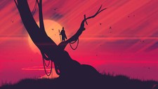 Landscape joeyjazz sunset jungle evening trees sun Custom Gaming Mat Desk picture