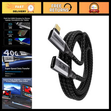 6.6FT Right Angle USB-C Extension Cable, 40Gbps Data Transfer, 240W Fast Chargin picture