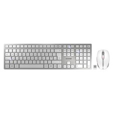 Cherry DW 9000 Wirlress Keyboard & Mouse Bundle with Euro Symbols Silver/White picture