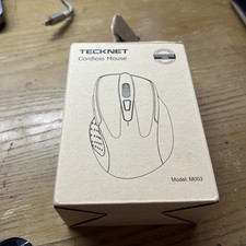 TeckNet Cordless Mouse Wireless USB Receiver Ergonomic Design Purple Black NIB picture