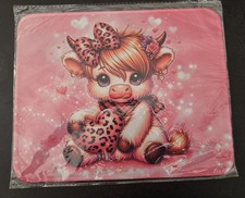 Pink Cute Cartoon Cow/Calf Pictorial Printed Mouse Pad picture