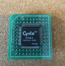 Rare Cyrix CX87DLC-33QP 33MHz Coprocessor Module on PGA Adapter Board picture