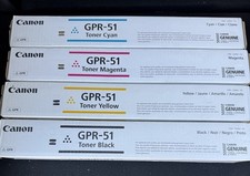 Canon GPR-51 Complete Toner Set Yellow Magenta Cyan Black - Genuine, OEM - NEW picture