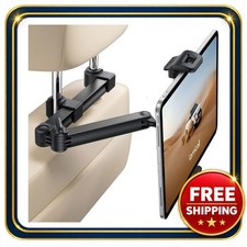 Car Headrest Tablet Holder 5.4-13 inch Foldable Lockable Metal Crossbar picture