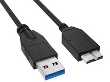 6ft USB 3.0 A to Micro B Cable 5Gbps External Hard Drive Shielded Black picture