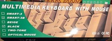 Vintage Key Tronic Multimedia Keyboard & Mouse Combo New Open Box Black PS/2 picture