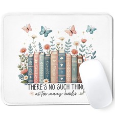 Floral Butterfly Book Bookish Mouse Pad for Desk 9.5x7.9 picture