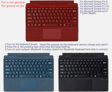 Backlit Wireless Slim Keyboard Touchpad for Microsoft Surface Pro 8/9/X/10/11 picture