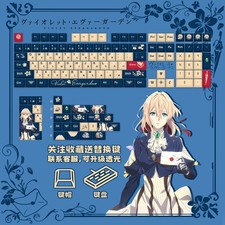 Violet Evergarden Anime Comic PBT Keycaps For Mechanical Keyboard 108 Keys Set picture