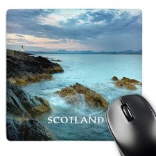 3Drose 8 X 8 X 0.25 Inches Mouse Pad Lighthouse on the Lochs of Scotland picture