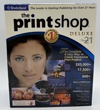 Broderbund The PrintShop Deluxe Version 21 (PC, 2005)  4 CD Set Brand New picture