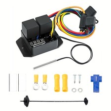 Robust 24V Digital Electric Fan Switch for Automobiles - Copper Dual Fan Control picture