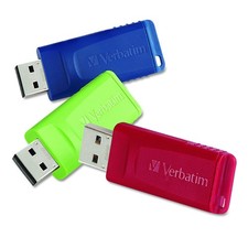 Verbatim 32GB Store ?n? Go USB Flash Drive - Red, Blue, Green (3 Pack) picture