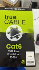 trueCABLE Cat6 CMR Riser Ethernet Cable – Approx. 800ft – White – Used picture