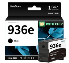LinkDocs 936e Black Ink Cartridge w Chip for HP 9125e 9135e 9730e picture