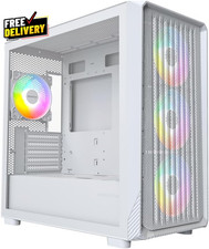 X5M- Micro ATX Gaming PC Case High Airflow 4X120Mm ARGB Fans Pre-Installed...... picture