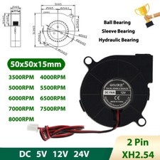 5015 DC Radial Turbo Blower Fan Mini Brushless Cooling Fan 5/12/24V 3500-8000RPM picture