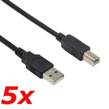 5 Pack - 3ft USB 2.0 A Male to USB B Male Printer Scanner Cable Cord for HP Dell picture