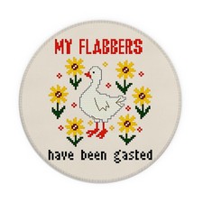 Funny Silly Goose Round Pad, My Flabbers Have Been Gasted Mousepad, Cute Cott... picture