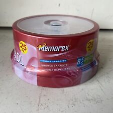 25 PACK Memorex Double Layer DVD+R DL 8.5GB 240Min 2.4x SEALED picture