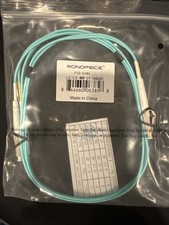 NEW  PACK OF 10- monoprice  Multimode OM3 Fiber Optic Cable 2mm 50/125 (6385) picture