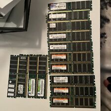 Lot of 14 Ram sticks 1GB 256 512 DDR1 Desktop DIMM Mixed Brands Speeds OLD RAM picture