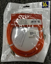 QVS Fiber Optic LAN Patch Cord LC to LC 16ft Multimode Duplex Orange picture