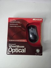Microsoft Wheel Mouse Optical PC Mac USB PS2 Model X10-48807. Brand New, Sealed. picture