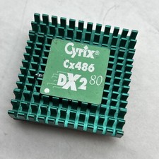 Cyrix AS-IS Pin Broke Cx486 DX2 80 Cx486DX2-80 CPU Processor w/ Green Heat Sink picture