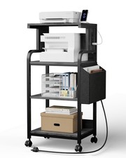 4Tier Printer Stand with Storage, Printer Cart with Adjustable Shelf picture